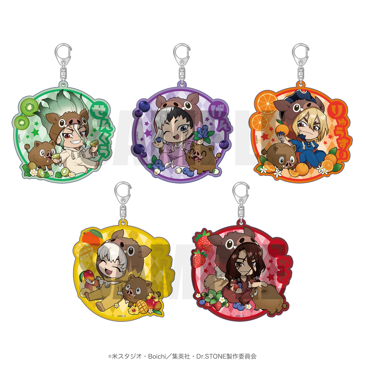Dr.STONE アモカフェ ミニキャラ アクリル キーホルダー 10個セット 2025年9月発送【Dr.STONE】ミニキャラアクリルキーホルダー（全5種