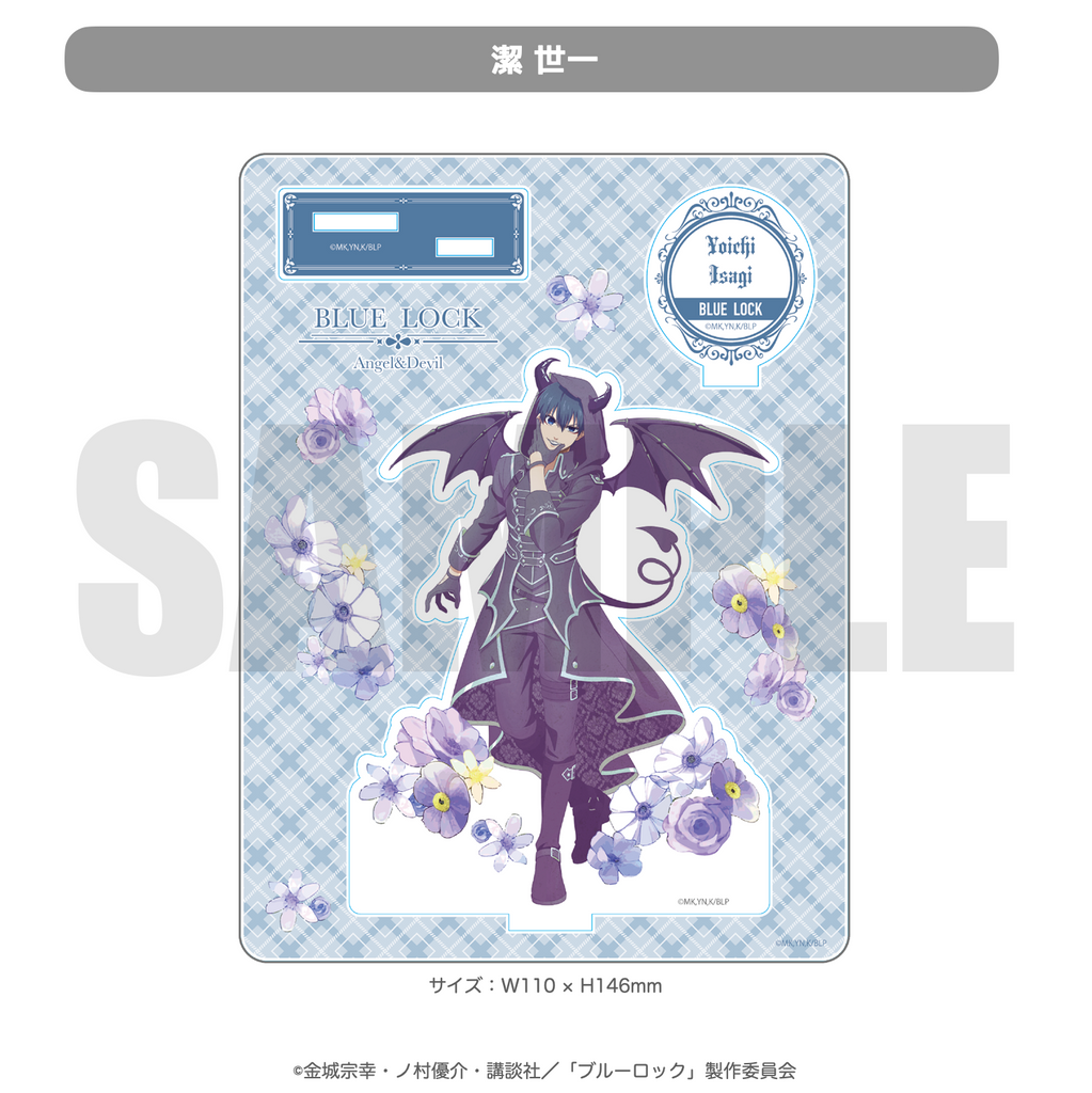 2025年10月発送【ブルーロック】等身絵：フラワー柄アクリルスタンド Angel&Devil「Devil（全7種）」