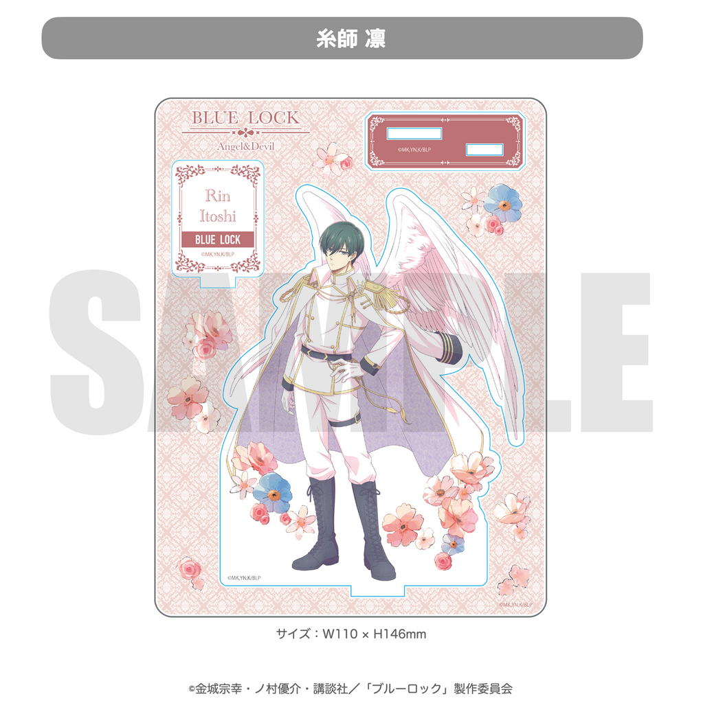 2025年10月発送【ブルーロック】等身絵：フラワー柄アクリルスタンド Angel&Devil「Angel（全7種）」