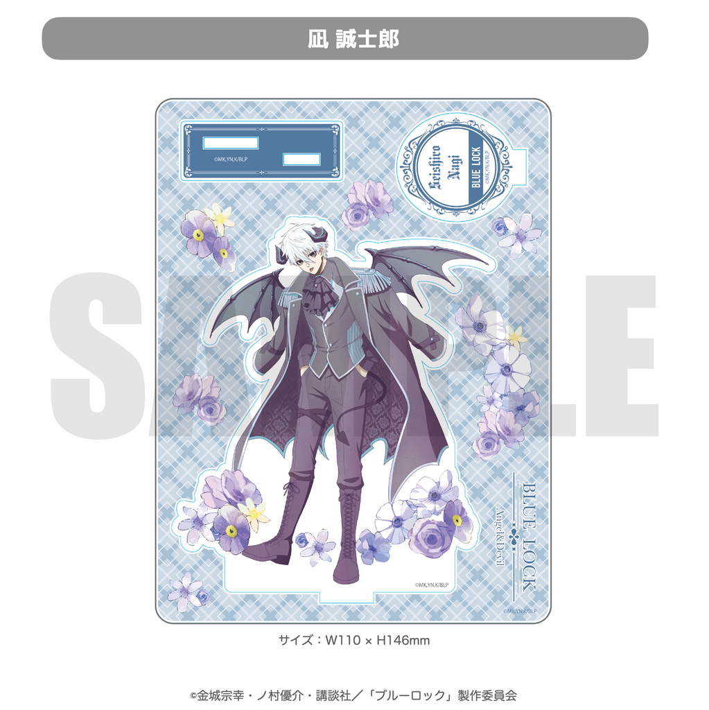 2025年10月発送【ブルーロック】等身絵：フラワー柄アクリルスタンド Angel&Devil「Devil（全7種）」