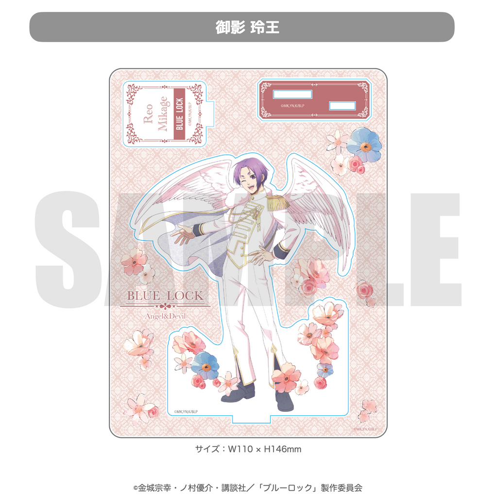 2025年10月発送【ブルーロック】等身絵：フラワー柄アクリルスタンド Angel&Devil「Angel（全7種）」
