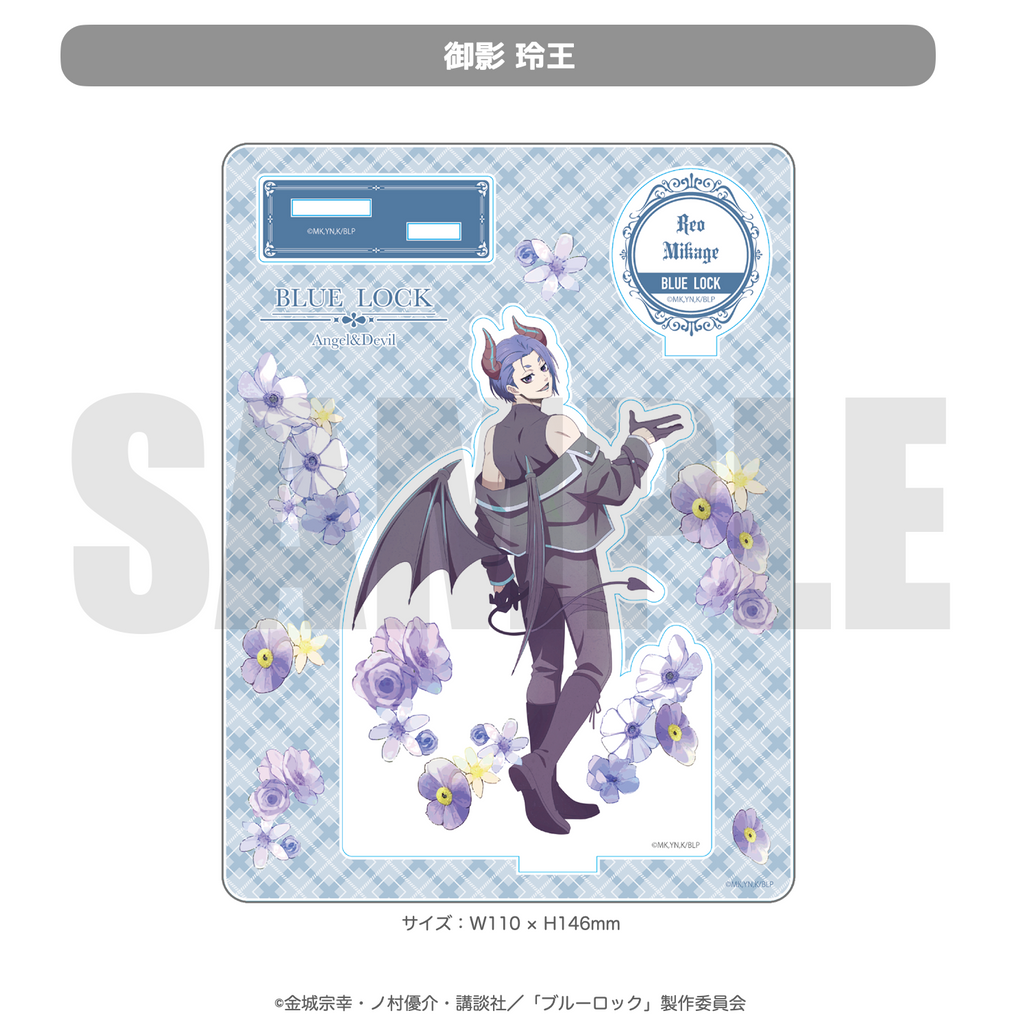 2025年10月発送【ブルーロック】等身絵：フラワー柄アクリルスタンド Angel&Devil「Devil（全7種）」